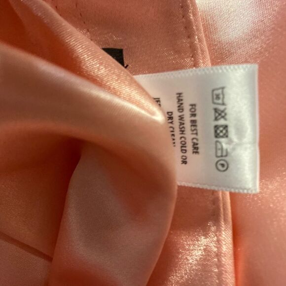 #512 REGINE CHEVALLIER C. Rose Tendre Satin Blouse - Picture 6 of 8